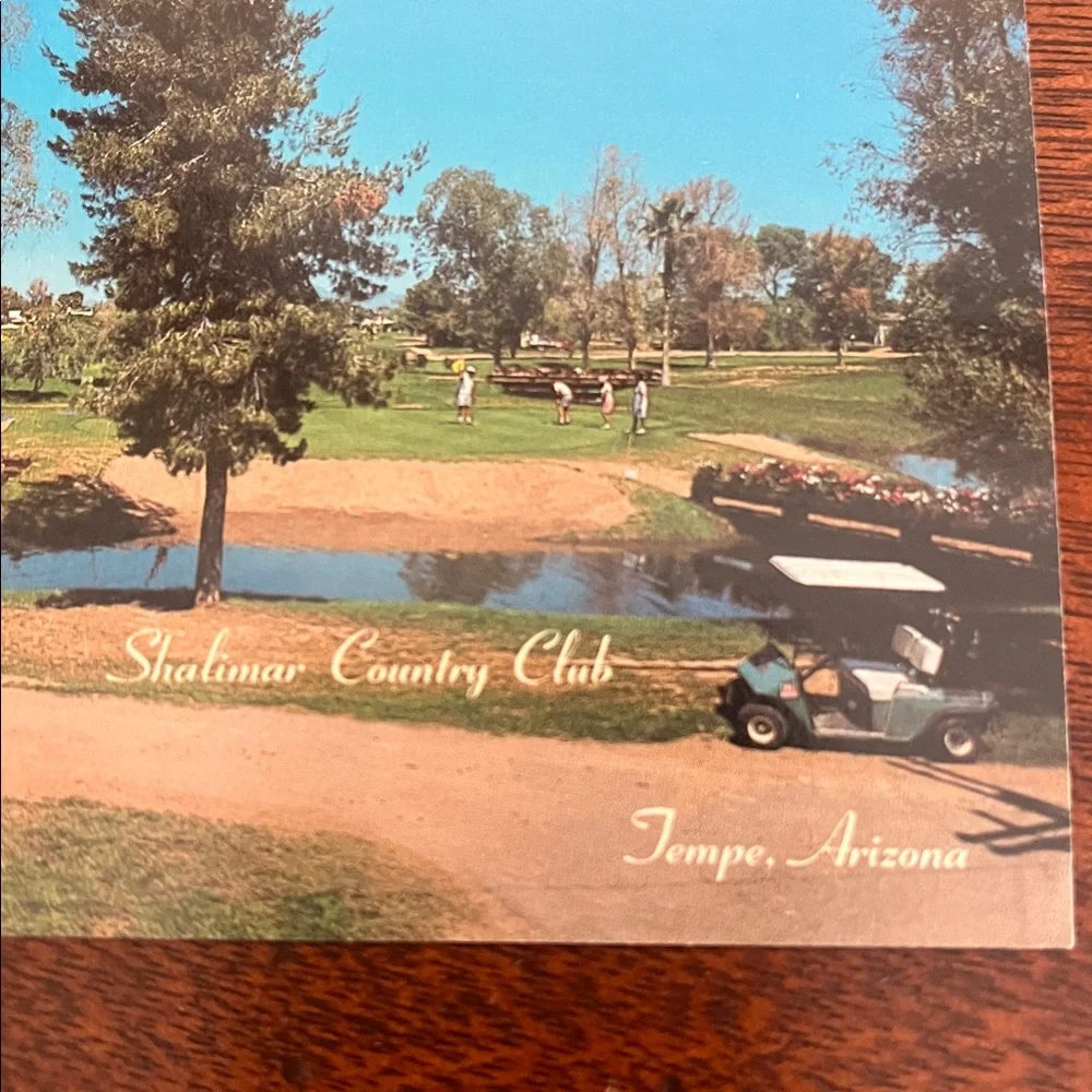 Vintage Shalimar Country Club Golf Course Tempe, AZ Unposted Postcard